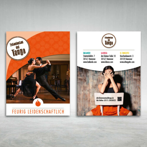 Promotion Kartenserie Tanzschule Vorder- u. Rückseite 1