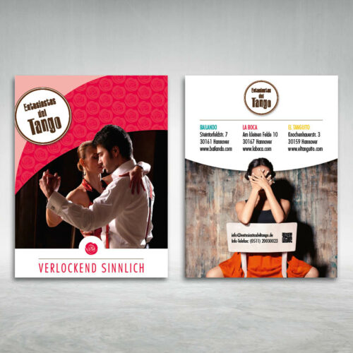 Promotion Kartenserie Tanzschule Vorder- u. Rückseite 2